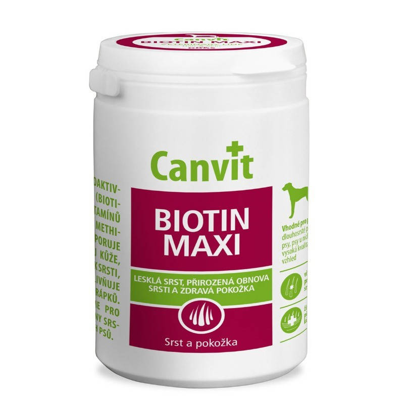Canvit Biotin Maxi 230 г (76 шт.) - Витаминный комплекс для кожи, шерсти и когтей собак крупных пород
Canvit Biotin Maxi 230 г (76 шт.) - Витаминный комплекс для кожи, шерсти и когтей собак крупных пород
