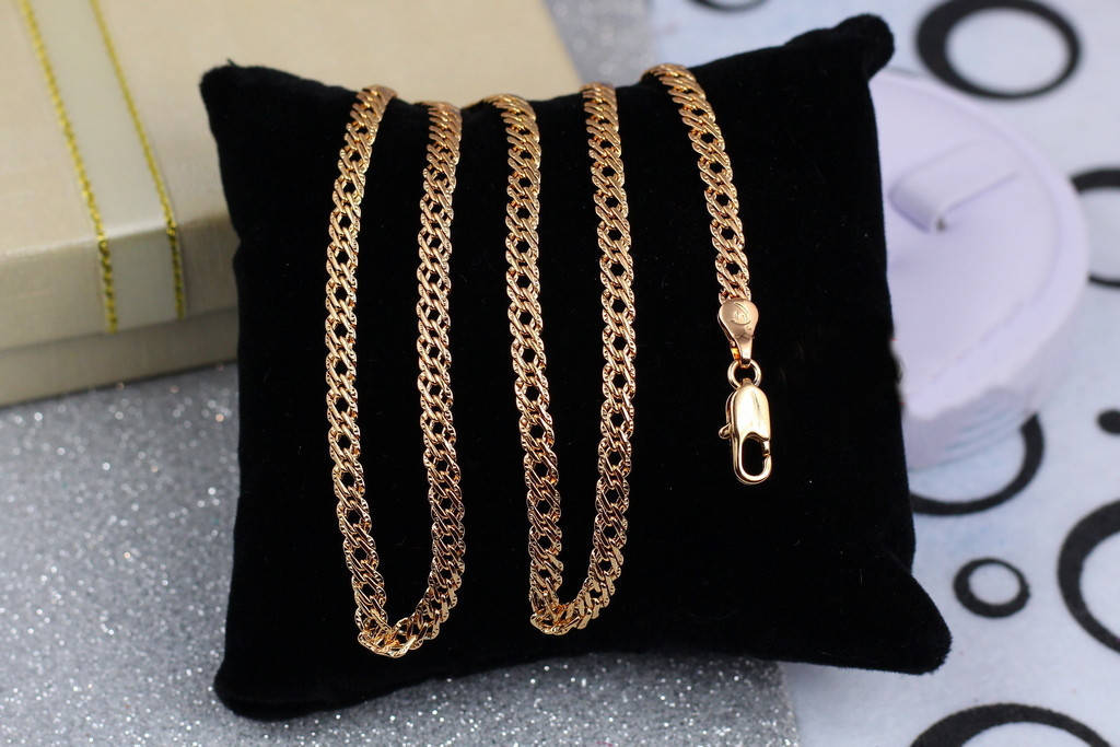 Цепь Xuping Jewelry ромб с огранкой 50 см 4 мм золотистая