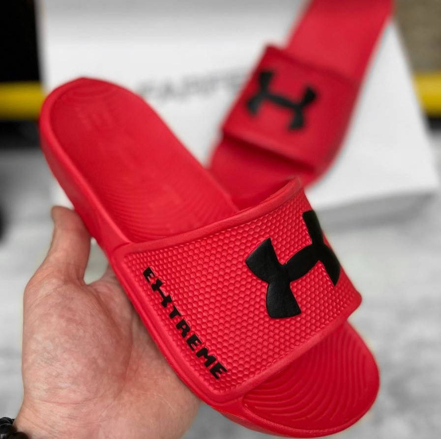 Шлепанцы мужские пляжные шлепки / тапки в стиле Under Armour красные Турция. Живое фото, Красный
Шлепанцы мужские пляжные шлепки / тапки в стиле Under Armour красные Турция. Живое фото, Красный