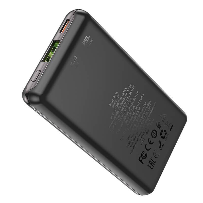 Повербанк с быстрой зарядкой PD/QC3.0 HOCO Exquisite power bank Q7 10000mAh |1USB/1Type-C, 3A/20W| Черный
Повербанк с быстрой зарядкой PD/QC3.0 HOCO Exquisite power bank Q7 10000mAh |1USB/1Type-C, 3A/20W| Черный