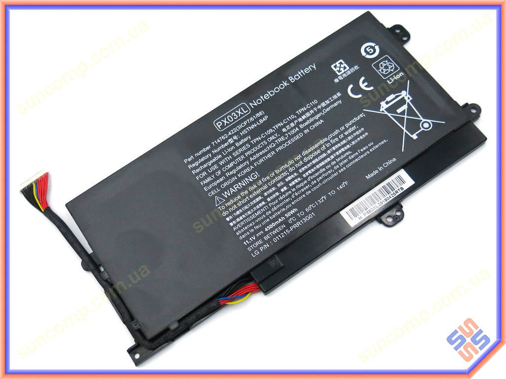 Батарея PX03XL для HP ENVY 14-K Touchsmart M6-K, M6-K010DX, M6-K015DX (11.1V 4500mAh 50Wh)
Батарея PX03XL для HP ENVY 14-K Touchsmart M6-K, M6-K010DX, M6-K015DX (11.1V 4500mAh 50Wh)