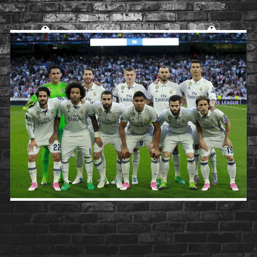 Постер "Футболисты команты Real Madrid (2018)", Реал Мадрид. Размер 60x43см (A2). Глянцевая бумага
Постер "Футболисты команты Real Madrid (2018)", Реал Мадрид. Размер 60x43см (A2). Глянцевая бумага