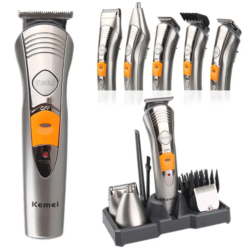 Триммер для стрижки волос и бороды профессиональный аккумуляторный беспроводной Kemei KM-580A TURBO 7 в 1 
Триммер для стрижки волос и бороды профессиональный аккумуляторный беспроводной Kemei KM-580A TURBO 7 в 1