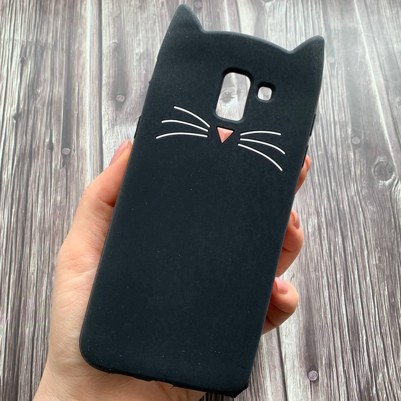 Чехол для Samsung Galaxy J6 2018 J600 с ушками котика 3D чехол на телефон самсунг дж6 дж600 черный SCC
Чехол для Samsung Galaxy J6 2018 J600 с ушками котика 3D чехол на телефон самсунг дж6 дж600 черный SCC