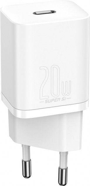 Сетевое зарядное устройство с поддержкой быстрой зарядки Baseus Super Silicone PD Charger 20W 3.1A White, Белый
Сетевое зарядное устройство с поддержкой быстрой зарядки Baseus Super Silicone PD Charger 20W 3.1A White, Белый