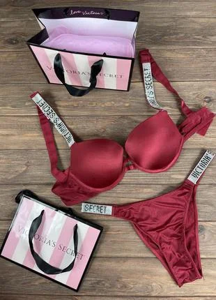 Нижнее белье комплект женского нижнего белья Victoria s Secret со стразами Push-up бюстгальтер трусики, Красный
Нижнее белье комплект женского нижнего белья Victoria s Secret со стразами Push-up бюстгальтер трусики, Красный