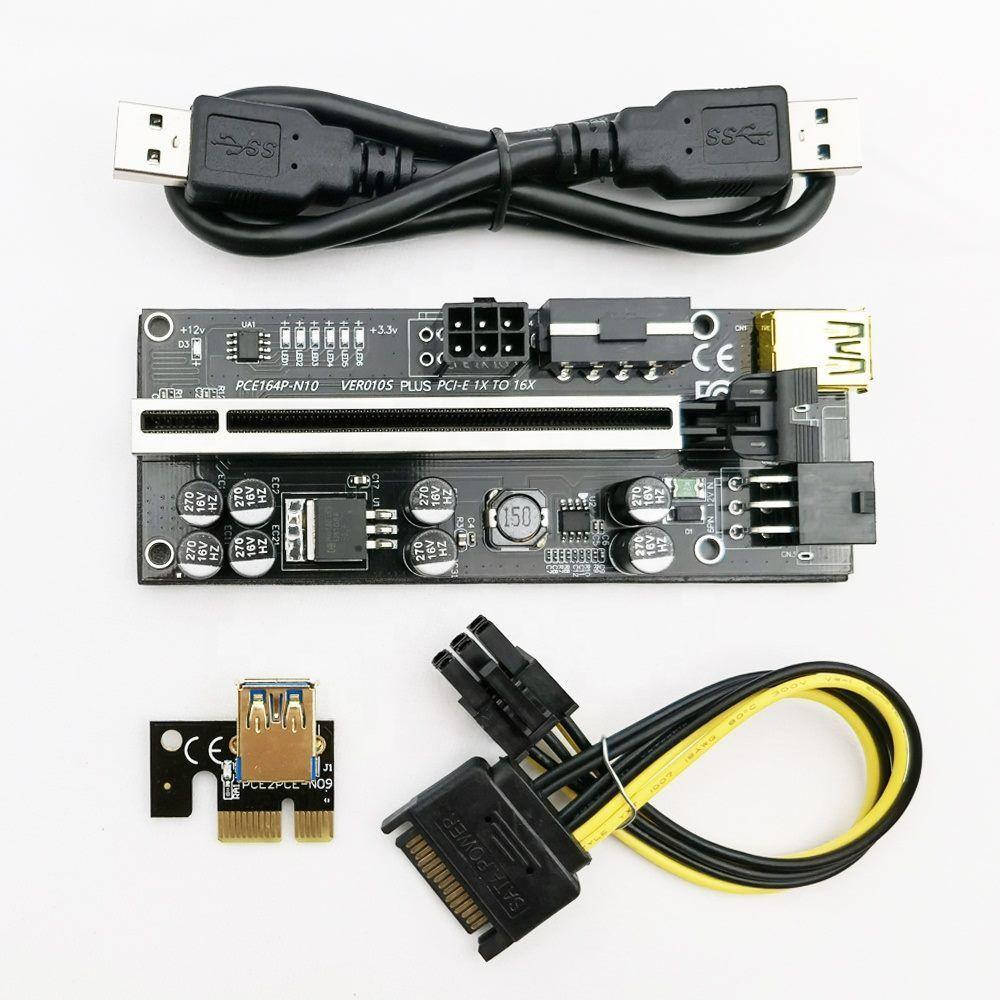 Райзер Sata 6 Pin v010S Plus USB 3.0 PCI-E 1X - 16X Riser для видеокарт 60см плата расширения майнинг
Райзер Sata 6 Pin v010S Plus USB 3.0 PCI-E 1X - 16X Riser для видеокарт 60см плата расширения майнинг