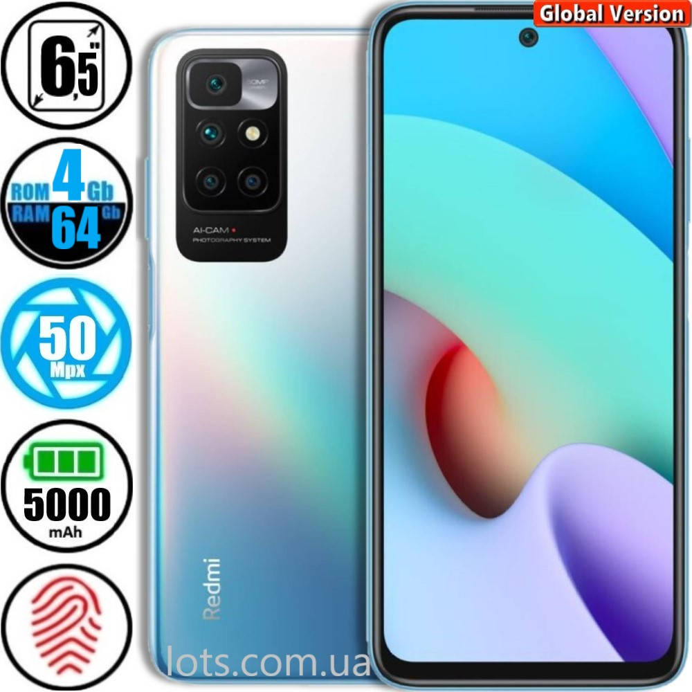Смартфон Xiaomi Redmi 10 NFC (4/64Gb) Blue - Global Version + Подарок Защитное Стекло, Синий
Смартфон Xiaomi Redmi 10 NFC (4/64Gb) Blue - Global Version + Подарок Защитное Стекло, Синий