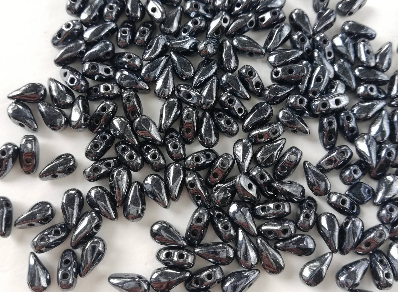 Drop Duo 3 x 6 mm з двома отворами Чеські намистини Jet Hematite Ціна за 10 шт
Drop Duo 3 x 6 mm з двома отворами Чеські намистини Jet Hematite Ціна за 10 шт