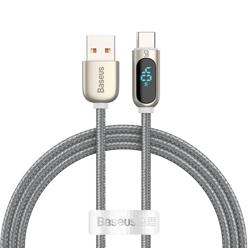 Кабель для зарядки телефона USB Type-C Android Baseus Display Fast Charging 100см |5A 40W| Серый
Кабель для зарядки телефона USB Type-C Android Baseus Display Fast Charging 100см |5A 40W| Серый