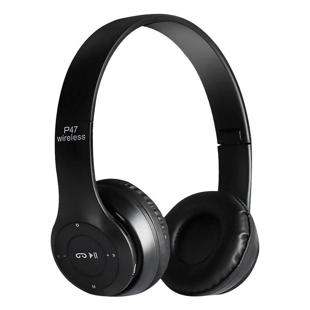 Беспроводные Bluetooth-наушники P47 с микрофоном, радио и MP3 плеером / Накладные наушники Черный
Беспроводные Bluetooth-наушники P47 с микрофоном, радио и MP3 плеером / Накладные наушники Черный