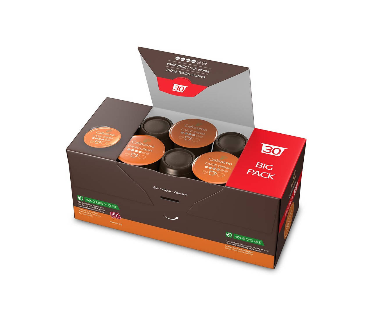 Кофе в капсулах ЧИБО Кафиссимо КАФИТАЛИ - Caffitaly Tchibo Cafissimo Café Crema Vollmundig (30 капсул)
Кофе в капсулах ЧИБО Кафиссимо КАФИТАЛИ - Caffitaly Tchibo Cafissimo Café Crema Vollmundig (30 капсул)