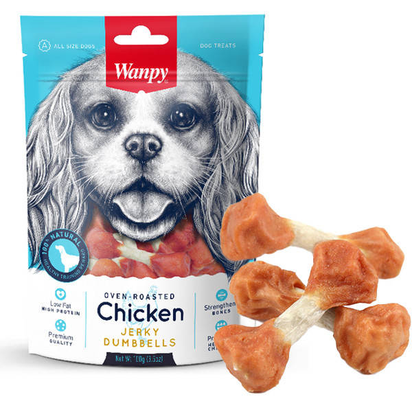 Wanpy Chicken Jerky Dumbbells ВАНПИ КОСТЬ-ГАНТЕЛЬ С ВЯЛЕНОЙ КУРИЦЕЙ лакомство для собак (100гр.)
Wanpy Chicken Jerky Dumbbells ВАНПИ КОСТЬ-ГАНТЕЛЬ С ВЯЛЕНОЙ КУРИЦЕЙ лакомство для собак (100гр.)
