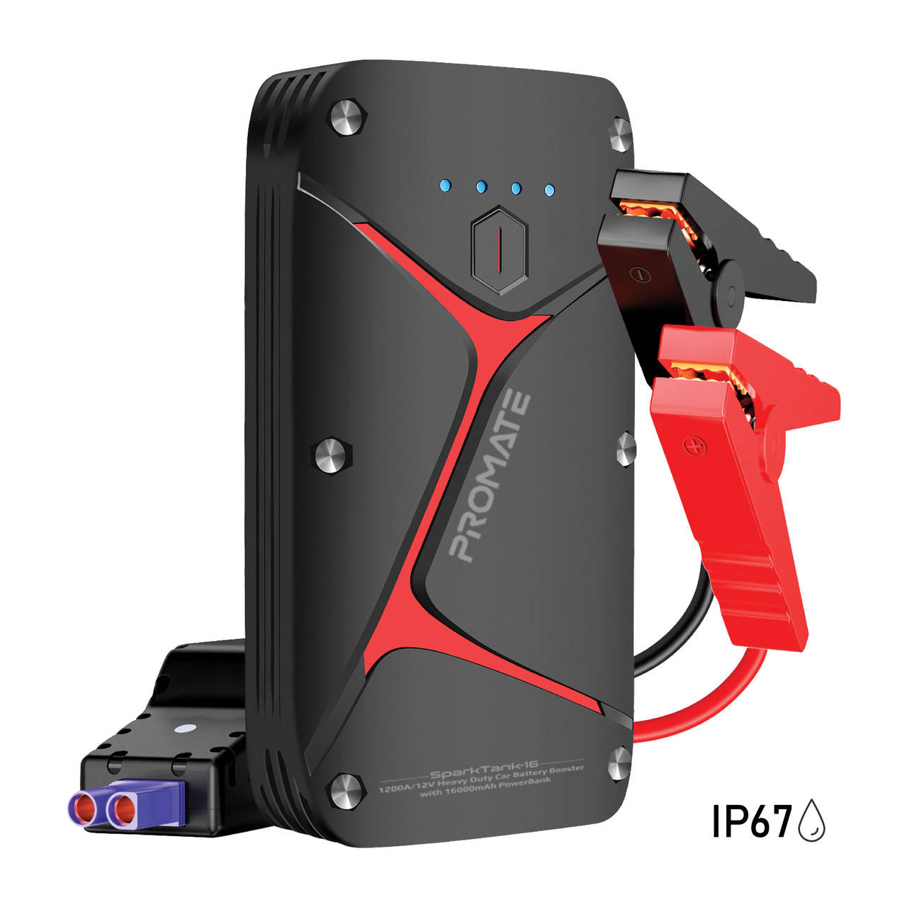 Пуско-зарядное устройство 1200A Promate SparkTank-16 16000 mAh Jump Starter 2xUSB 3.0А IP67 LED Black
Пуско-зарядное устройство 1200A Promate SparkTank-16 16000 mAh Jump Starter 2xUSB 3.0А IP67 LED Black