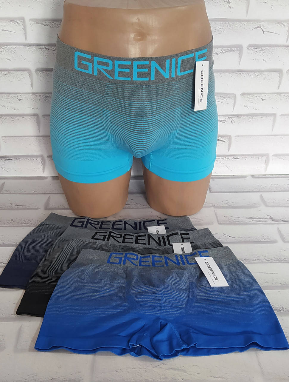 Трусы мужские бесшовные Greenice M\L 48-50 р. 4585, Разные цвета 
Трусы мужские бесшовные Greenice M\L 48-50 р. 4585, Разные цвета