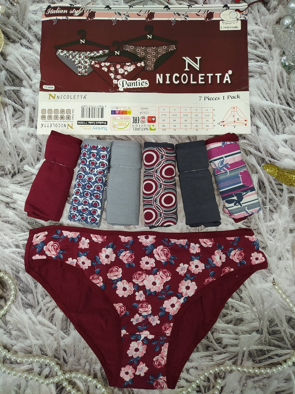 Трусы женские недельки 2XL-48 размер хлопок Турция Nicoletta за 7 штук 713058, Разные цвета
Трусы женские недельки 2XL-48 размер хлопок Турция Nicoletta за 7 штук 713058, Разные цвета