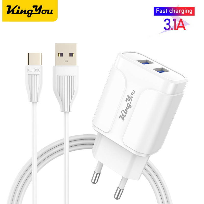 Зарядное устройство для телефона 2xUSB блок питания зарядка для смартфона кабель 1м Type-C 15 Вт 3.1А Kingyou
Зарядное устройство для телефона 2xUSB блок питания зарядка для смартфона кабель 1м Type-C 15 Вт 3.1А Kingyou