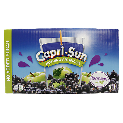 Сік Капрізон смородина яблуко Capri-Sun blackcurrant 10*200g 4пач/ящ (Код : 00-00006081)
Сік Капрізон смородина яблуко Capri-Sun blackcurrant 10*200g 4пач/ящ (Код : 00-00006081)