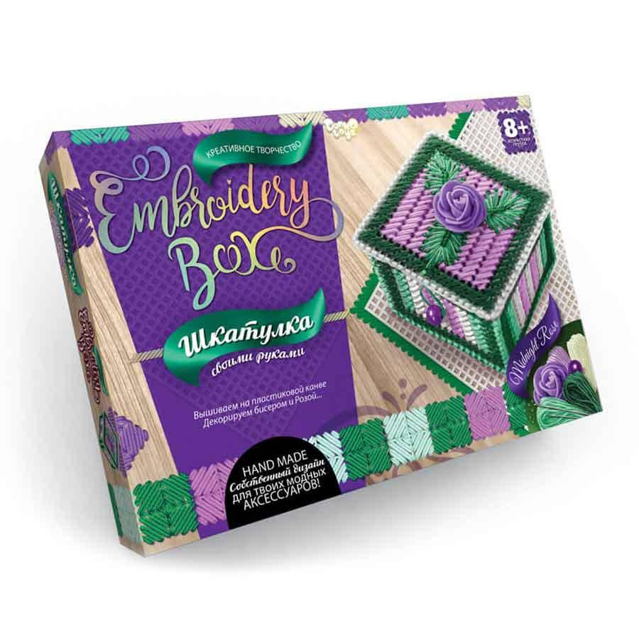 Набор для творчества "Шкатулка Embroidery Box" бисер и бусины рукоделия, ленты вышивка гладью Danko Toys
Набор для творчества "Шкатулка Embroidery Box" бисер и бусины рукоделия, ленты вышивка гладью Danko Toys