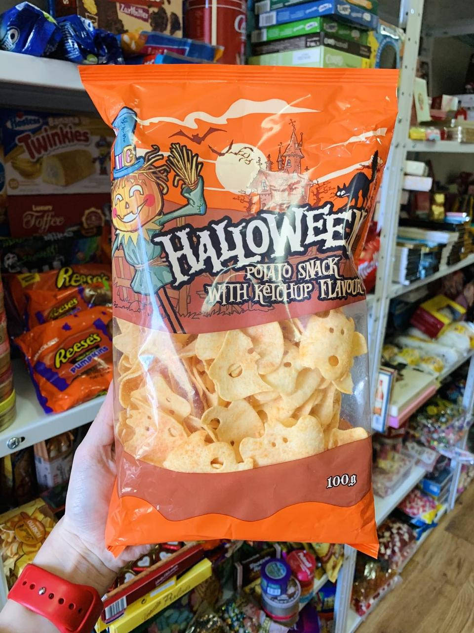 Снеки Halloween Potato Snack Ketchup 100 g 
Снеки Halloween Potato Snack Ketchup 100 g