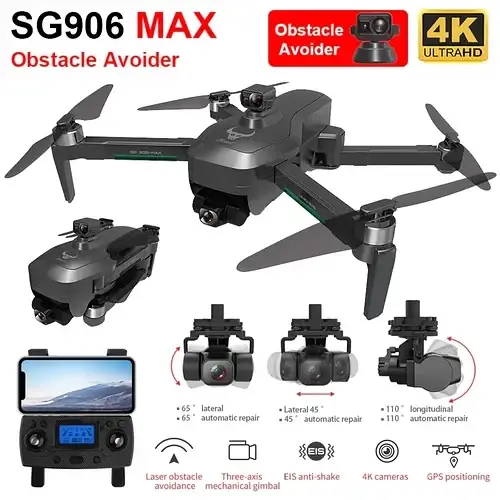 Квадрокоптер SG906 Pro 3 MAX+кейс з 4K камерою, GPS,1,2 км, до 26 система запобігання перешкод,
Квадрокоптер SG906 Pro 3 MAX+кейс з 4K камерою, GPS,1,2 км, до 26 система запобігання перешкод,