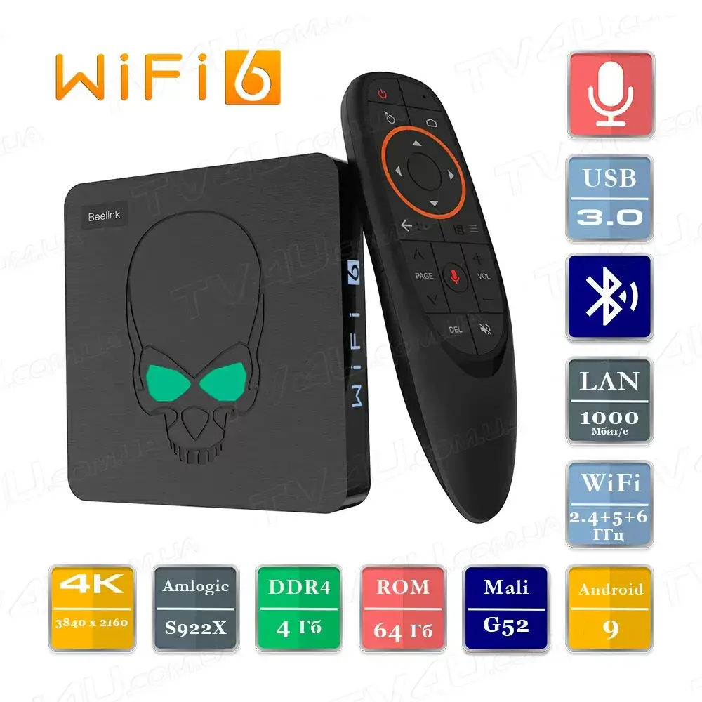 Смарт ТВ приставка Beelink GT-King 4/64 Гб Smart TV Box Андроид
Смарт ТВ приставка Beelink GT-King 4/64 Гб Smart TV Box Андроид