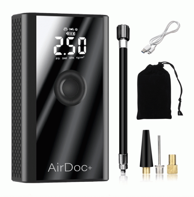 Электрический насос Air pump AirDoc + PowerBank + манометр (для велосипеда, мячей, надувных игрушек)
Электрический насос Air pump AirDoc + PowerBank + манометр (для велосипеда, мячей, надувных игрушек)