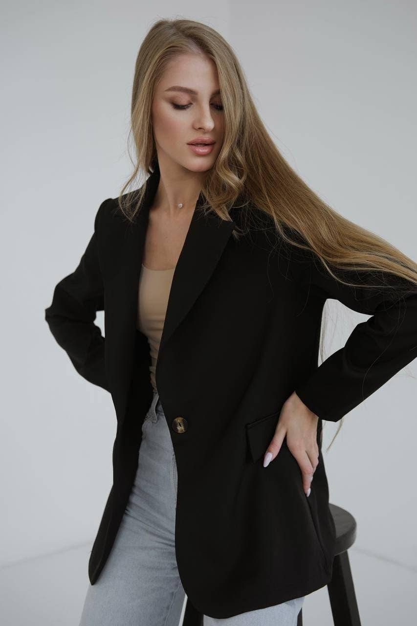Женский однотонный удлиненный деловой пиджак в расцветках, Черный
Женский однотонный удлиненный деловой пиджак в расцветках, Черный