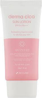 Солнцезащитный лосьон с центеллой азиатской 3W CLINIC Derma Cica Sun Lotion SPF50+/PA+++50 мл
Солнцезащитный лосьон с центеллой азиатской 3W CLINIC Derma Cica Sun Lotion SPF50+/PA+++50 мл