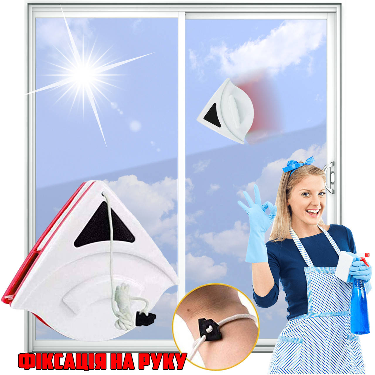 Магнитная щетка для мытья окон с обеих сторон Double Glass Cleaner двухсторонняя для чистки стекол 16см Red
Магнитная щетка для мытья окон с обеих сторон Double Glass Cleaner двухсторонняя для чистки стекол 16см Red