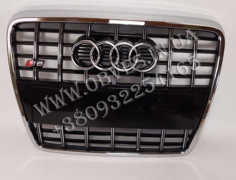 Решетка радиатора Audi A6 C6 2005-2011 в стиле Audi S6 (черная с хром окантовкой), Черный
Решетка радиатора Audi A6 C6 2005-2011 в стиле Audi S6 (черная с хром окантовкой), Черный