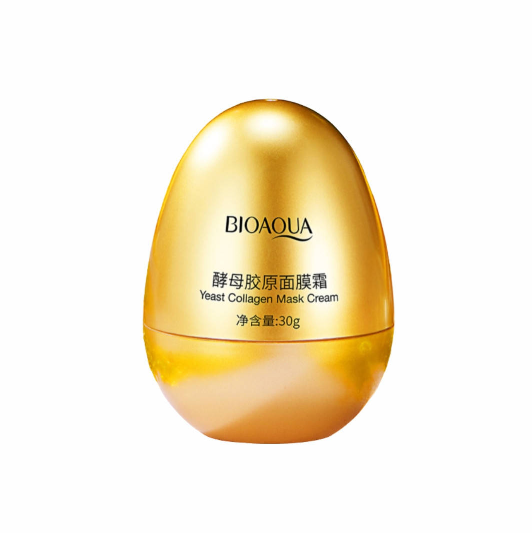 Крем-маска с протеином яичного белка Bioaqua Egg Collagen Cream Mask
Крем-маска с протеином яичного белка Bioaqua Egg Collagen Cream Mask