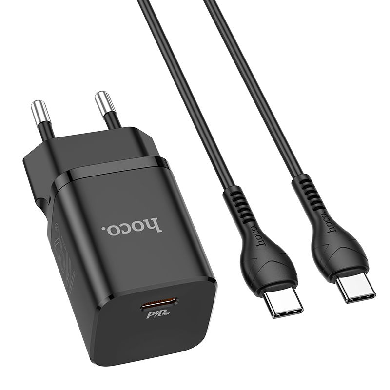 Сетевое зарядное устройство с быстрой зарядкой + кабель Type-C HOCO N19 |Type-C, 25W, 3A, QC/PD| Черный
Сетевое зарядное устройство с быстрой зарядкой + кабель Type-C HOCO N19 |Type-C, 25W, 3A, QC/PD| Черный