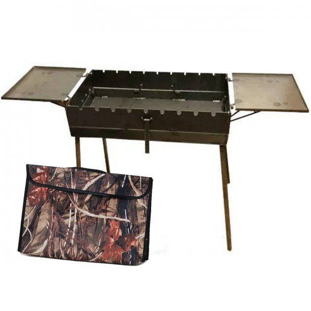 Мангал - чемодан 3 мм на 7 шампуров со столиком + чехол \ Мангал разборной походный 
Мангал - чемодан 3 мм на 7 шампуров со столиком + чехол \ Мангал разборной походный