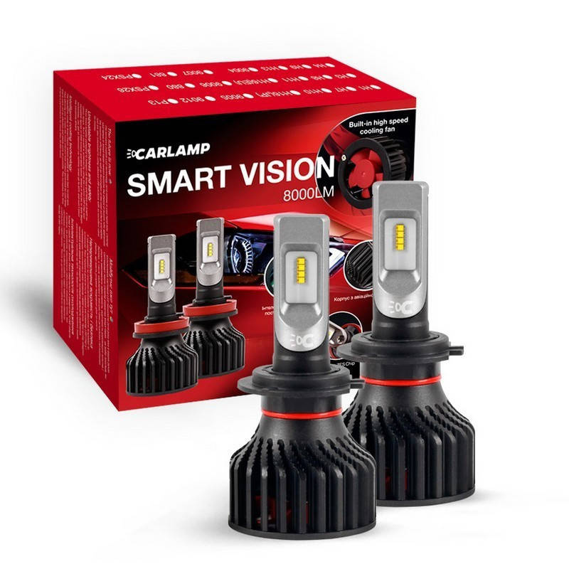 Светодиодные автолампы повышенной мощности 8000Lm 6500K H7 CARLAMP Smart Vision Led для авто
Светодиодные автолампы повышенной мощности 8000Lm 6500K H7 CARLAMP Smart Vision Led для авто