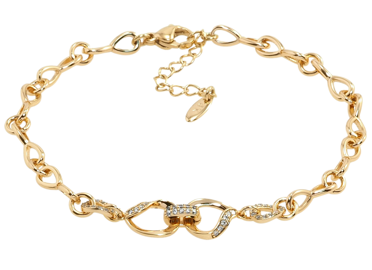 Браслет Xuping Позолота 18K "Крученные звенья с цирконием" длина с доп.цепочкой 19-22.5см х 4мм
Браслет Xuping Позолота 18K "Крученные звенья с цирконием" длина с доп.цепочкой 19-22.5см х 4мм