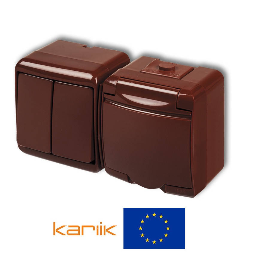 Розетка+выключатель 2-кл. IP54 Karlik JUNIOR 4WGHH-2s коричневый с заземлением наружный (микс горизонтальный)
Розетка+выключатель 2-кл. IP54 Karlik JUNIOR 4WGHH-2s коричневый с заземлением наружный (микс горизонтальный)