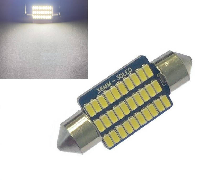 Автомобильная LED лампа C5W 36мм 12V 30smd 3014 светодиодная с драйвером, белый цвет света
Автомобильная LED лампа C5W 36мм 12V 30smd 3014 светодиодная с драйвером, белый цвет света