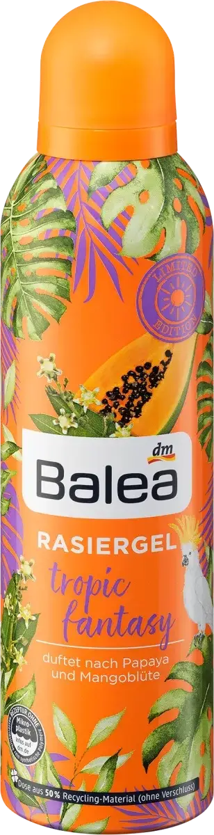 Гель для бритья, для женщин Balea Rasiergel Tropic Fantasy, 200 мл
Гель для бритья, для женщин Balea Rasiergel Tropic Fantasy, 200 мл