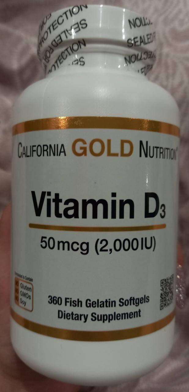 Витамин D3 50 мкг (2000 МЕ) - 360 капсул - California Gold Nutrition (Д3 2000 IU Калифорния Голд Нутришн)
Витамин D3 50 мкг (2000 МЕ) - 360 капсул - California Gold Nutrition (Д3 2000 IU Калифорния Голд Нутришн)