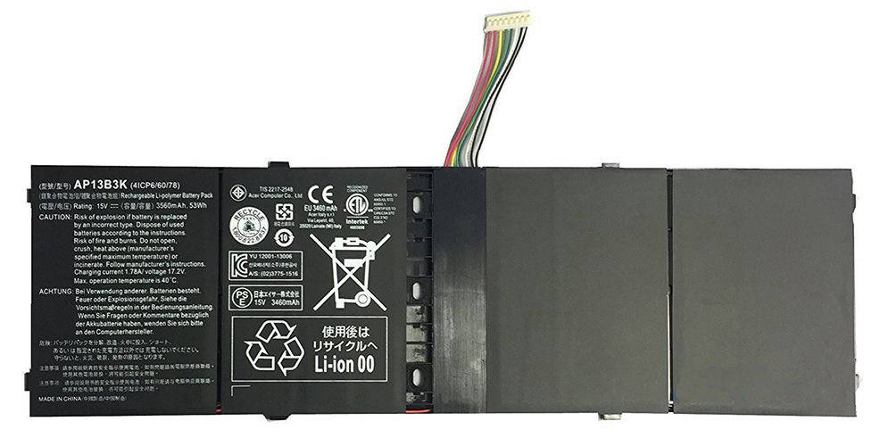 Батарея оригинальная Acer AP13B3K AP13B8K, Aspire R7-571G R7-572G V5-572G V5-573G V7-481G V7-482G, 15V 3560mAh, Черный
Батарея оригинальная Acer AP13B3K AP13B8K, Aspire R7-571G R7-572G V5-572G V5-573G V7-481G V7-482G, 15V 3560mAh, Черный