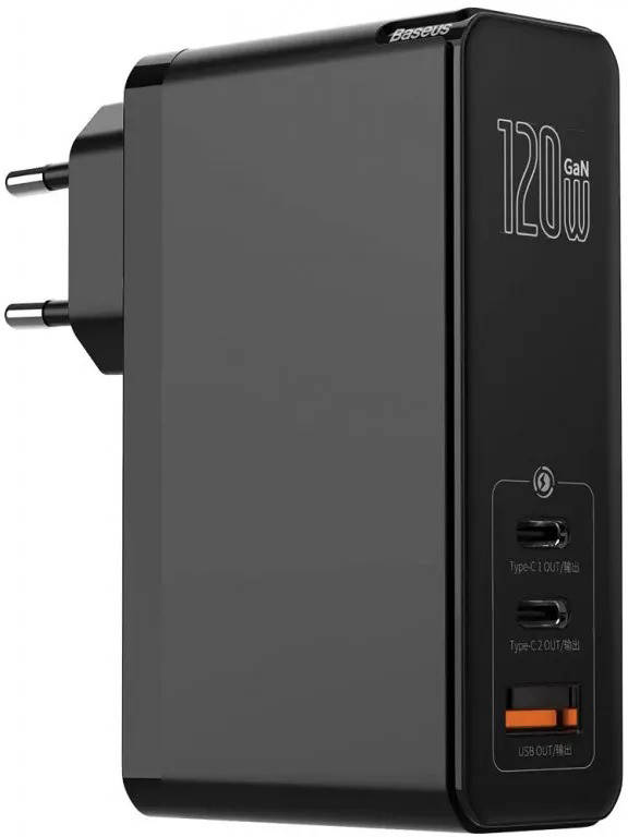 Сетевое зарядное устройство Baseus GaN2 Pro Quick Charger 2C+U 120W (кабель в комплекте) CCGAN-J01, Черный
Сетевое зарядное устройство Baseus GaN2 Pro Quick Charger 2C+U 120W (кабель в комплекте) CCGAN-J01, Черный