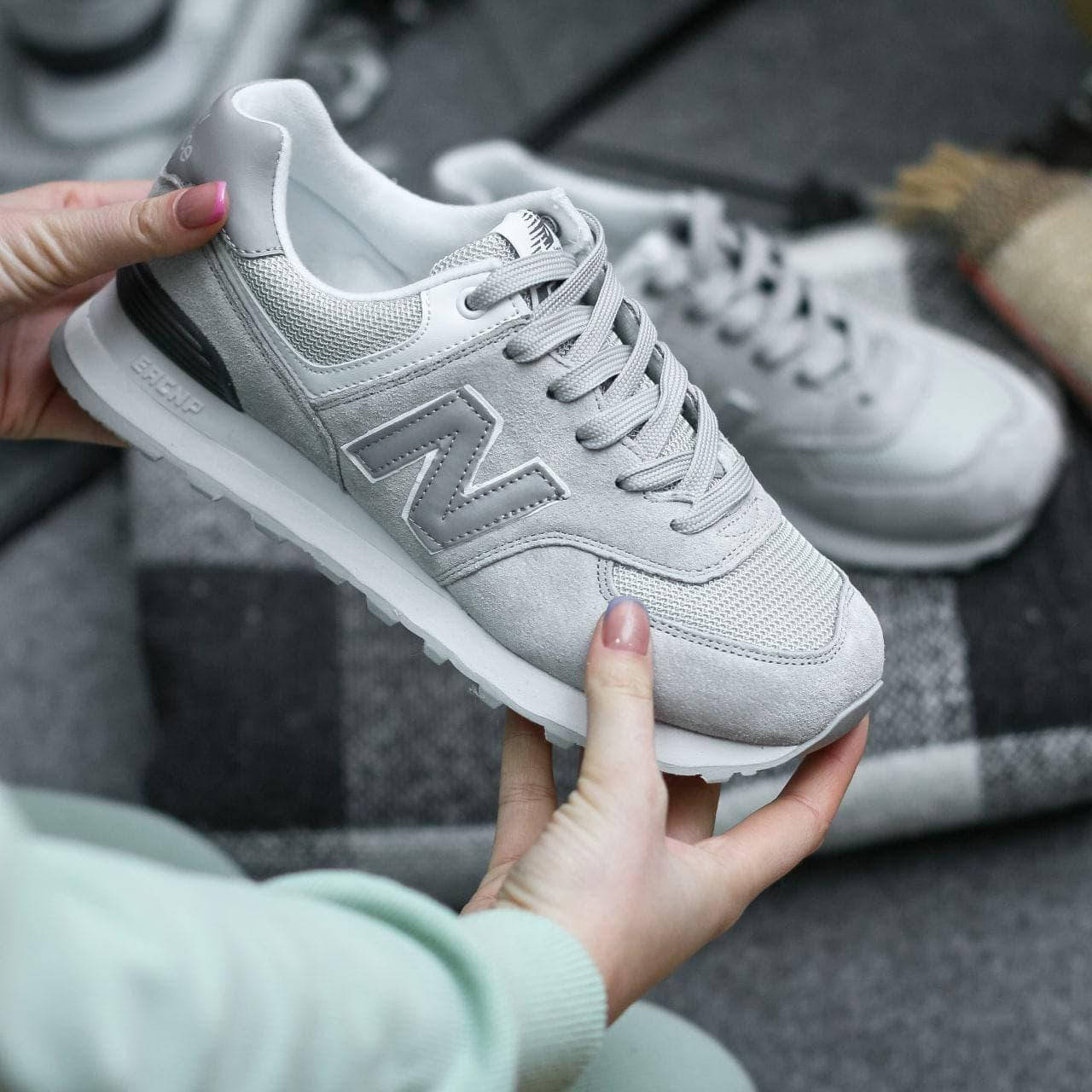 Кроссовки New Balance 574 Light Grey светло-серые (36-41), Светло-серый 
Кроссовки New Balance 574 Light Grey светло-серые (36-41), Светло-серый