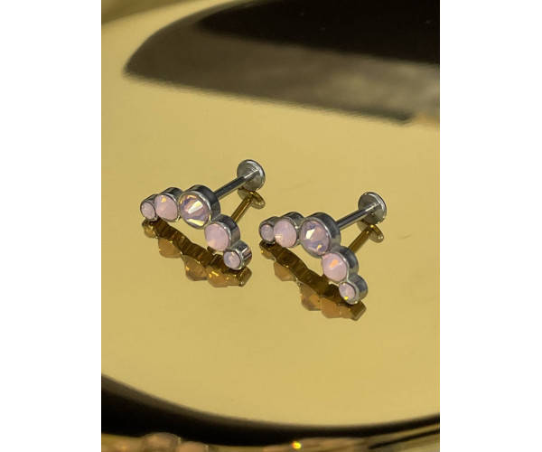 Лабрет "Розовый луч" вкруч.
Лабрет "Розовый луч" вкруч.