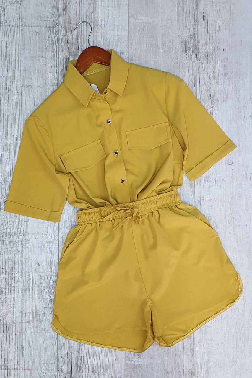 Костюм женский с шортами желтый 145057M
Костюм женский с шортами желтый 145057M