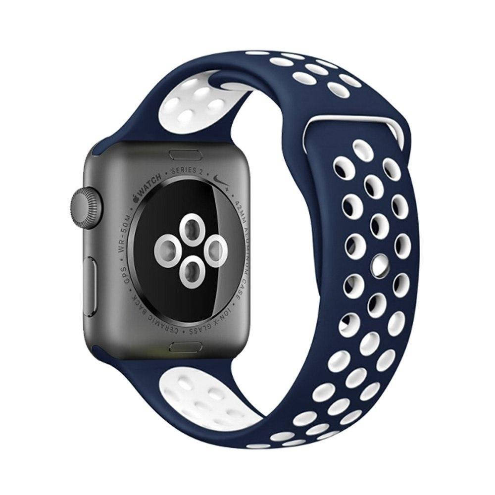 Силиконовый ремешок синий с белым Sport Nike+ Band для умных смарт часов Apple watch 38/40 mm
Силиконовый ремешок синий с белым Sport Nike+ Band для умных смарт часов Apple watch 38/40 mm