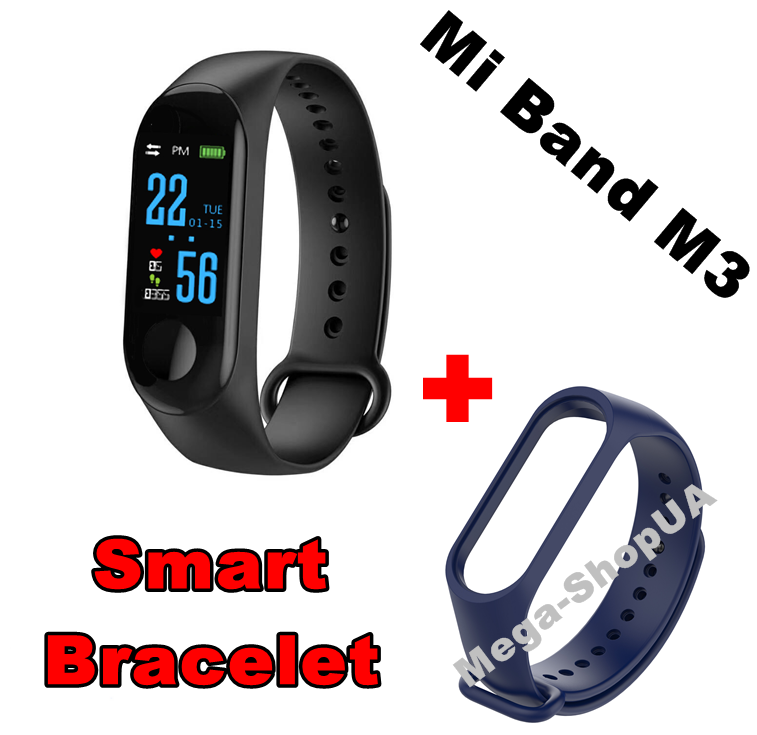 Фитнес браслет трекер Mi Band M3 зарядка USB, женские мужские умные смарт часы Синие. Розумний годинник
Фитнес браслет трекер Mi Band M3 зарядка USB, женские мужские умные смарт часы Синие. Розумний годинник