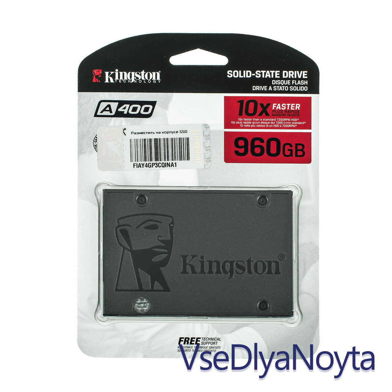 Жесткий диск 2.5" SSD 960Gb Kingston SSDNow A400 Series, SA400S37/960G (2Ch), TLC, SATA-III 6Gb/s Rev3.0,
Жесткий диск 2.5" SSD 960Gb Kingston SSDNow A400 Series, SA400S37/960G (2Ch), TLC, SATA-III 6Gb/s Rev3.0,