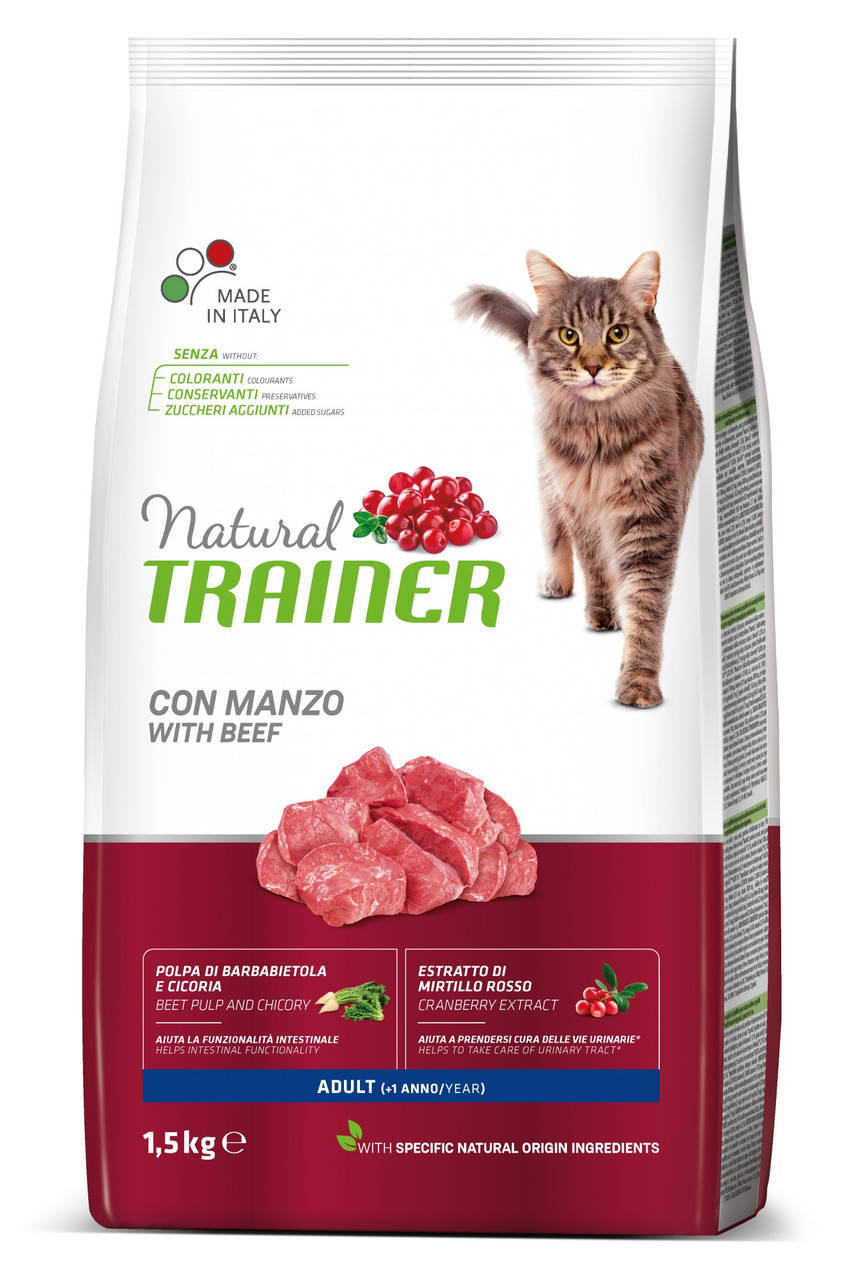 Сухой корм для взрослых кошек и котов после стерилизации с говядиной Trainer Natural Super Premium 1,5 кг
Сухой корм для взрослых кошек и котов после стерилизации с говядиной Trainer Natural Super Premium 1,5 кг