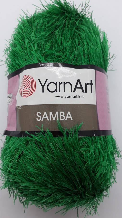 Пряжа декоративная Samba YarnArt травка 100% полиэстер, Турция 78 — зеленый 
Пряжа декоративная Samba YarnArt травка 100% полиэстер, Турция 78 — зеленый